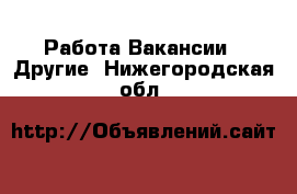 Работа Вакансии - Другие. Нижегородская обл.